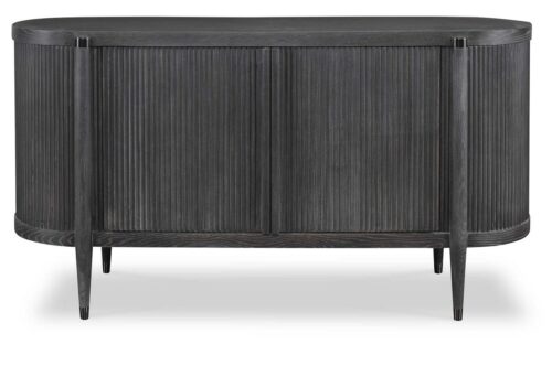 Tambour Cabinet – Black Ceruse - Uttermost