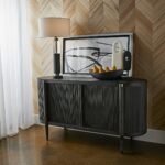 Tambour Cabinet – Black Ceruse - Uttermost