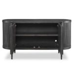 Tambour Cabinet – Black Ceruse - Uttermost